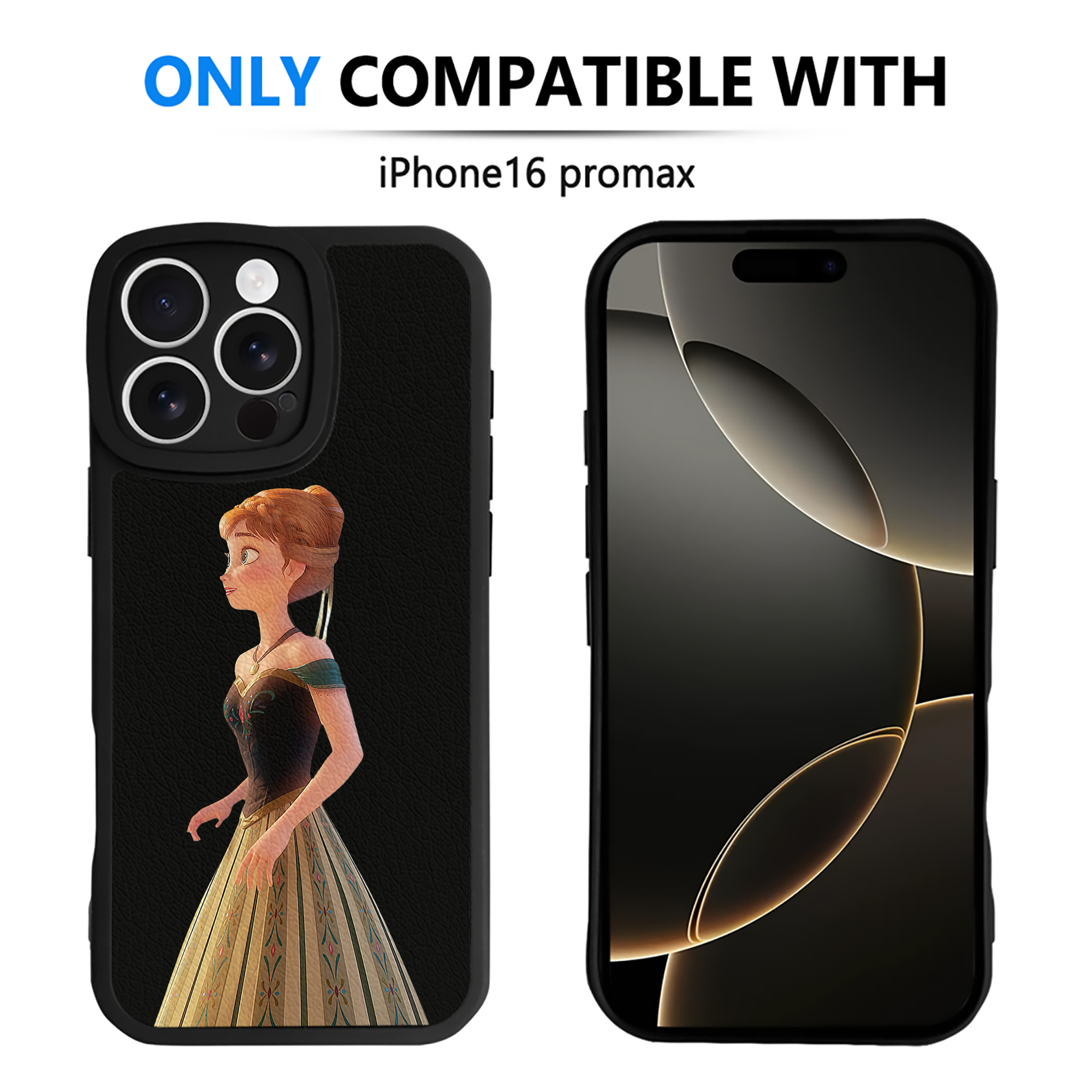 （画像用） アナと雪の女王 アンナ エルサ Frozen Anna Elsa 【iPhone 16シリーズ対応】シリコンスマホケース（レザー調） 材質：シリコン
